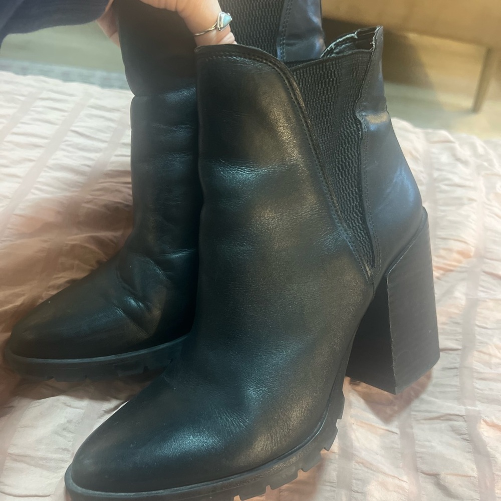 Sam Edelman Leather Ankle Platform Boots